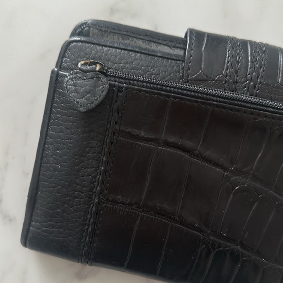 Brighton Black Leather Wallet checkbook all in one 7 x 4 - Picture 3 of 5